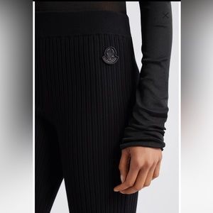 BNWT Moncler women’s pantalone tricot black ribbed pant